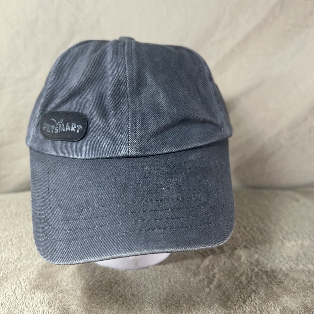 PetSmart Gray Adjustable Dad Hat Cap 100% Cotton Embroidered Logo Adult OSFA